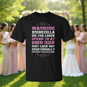 Camiseta Bridezilla on the Loose para Bodas y Promociones, Camiseta Promocional - Product Image 2