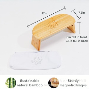 Wooden Yoga Meditation <b>Bench</b> Portable <b>Folding</b> Leisure Stool For Home Practice With Carry Bag - Product Image 4