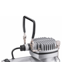 8895301 EXTOL 1/4" 1/8" Einstellbarer Druckluft-Airbrush-Kompressor mit Lufttank und Kondensat- und Schmutzabscheider
