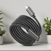 Cable de Extensión Tipo C de Carga Súper Rápida para Laptop, Cable Trenzado USB 3.2 de Nailon PD 60W para iPhone 18 Pro Max