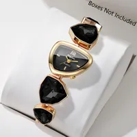 Montre-bracelet élégante pour femme avec bracelet en strass, cadran irrégulier, mouvement à quartz, Reloj Mujer