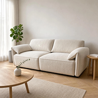Modulares Sektional-Stoffsofa Modernes Minimalistisches Breitsitziges Cloud-Sofa Verschleißfestes Gepolstertes Wohnzimmersofa