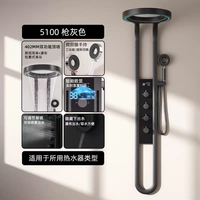 Laiton poli poignée unique Smart Chrome Spa panneau de douche thermostatique pluie Massage pommeau de douche ensemble pour hôtel appartements