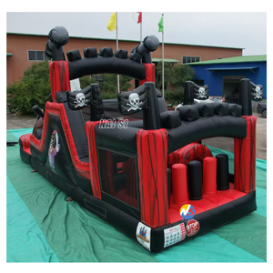 Parcours d'obstacles gonflable commercial <span class=keywords><strong>Bateau</strong></span> <span class=keywords><strong>Pirate</strong></span> avec piscine et toboggan aquatique gonflable pour enfants – Jeu <span class=keywords><strong>de</strong></span> défi - Product Image 4
