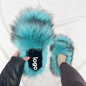 Tendance Mode 2024 <span class=keywords><strong>France</strong></span> : Chaussons d'Hiver en Fourrure pour Femme, Semelle Plate, Fausse Fourrure de Raton Laveur et Renard, Chaussons Moelleux pour Femme - Product Image 3