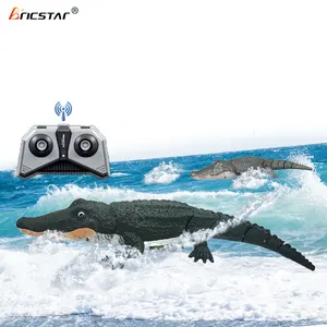 Bricstar Водонепроницаемая конструкция rc скоростная лодка крокодила 2,4G игрушка крокодила с дистанционным управлением