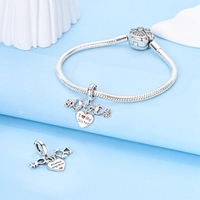 925 argent Sterling amour soeur filles amitié famille pendentif breloques coeur motif bijoux fins match parfait pour cadeau