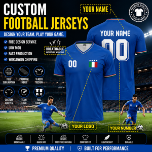Custom voetbaltenue met landenvlag, kort, sneldrogend, ademend polyester, 3D sublimatie, geborduurde naam en nummer, nationale team - Product Image 1