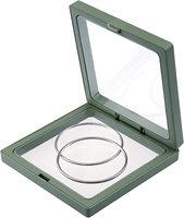 Aigao PE-Folien-Schwebedisplay-Box, Kunststoff-Schmuckaufbewahrungsbox mit transparentem Fenster, 3D-Schwebrahmen für Ringpräsentation