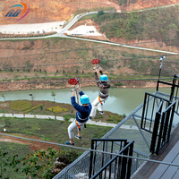 Projet scénique suspendu Weiya équipement Zip Wire piste aérienne corde toboggan Sky Zip Line