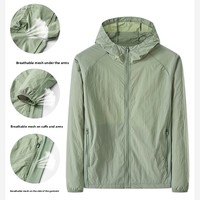 Vêtements de protection solaire UPF50+ en soie glacée pour l'extérieur, pour hommes et femmes, été, ultra-fins, respirants, séchage rapide, imperméables, avec capuche