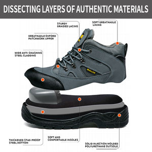 Nieuwe Anti-Shatter En Anti-Penetratie Stalen Neus Heren Werkschoenen, Duurzame, Slip-Resistente, Ademende Veiligheidsschoenen - Product Image 6
