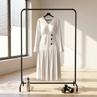 Produits Tendances 2025 : Robe Longue Plissée à Col en V et Manches Longues, Couleur Unie, Grande Taille, Ajustée et Élégante pour Femme