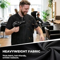 Vente chaude : Blouse de coiffeur personnalisée avec logo, légère, résistante à l'eau, avec poches, fermeture éclair, pour adultes, hommes et femmes