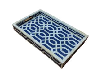 Plateau d'incrustation d'os motif araignée Rectangle nacre vaisselle décorative accessoires de service pour hôtels - Product Image 2