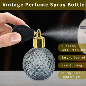 Botella de Vidrio para Perfume con Pulverizador, Atomizador de Polvo - Product Image 3