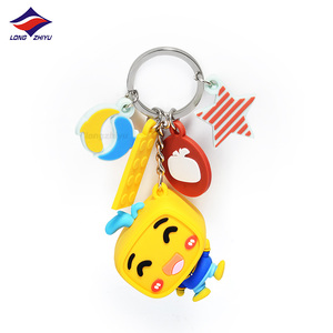Longzhiyu 17 Năm Nhà Máy Tùy Chỉnh Kawaii 3D Màu Hồng Nhỏ Heo PVC Keychain Dễ Thương Nhân Vật Hoạt Hình Mềm Nhựa Móc Chìa Khóa Chuỗi - Product Image 3