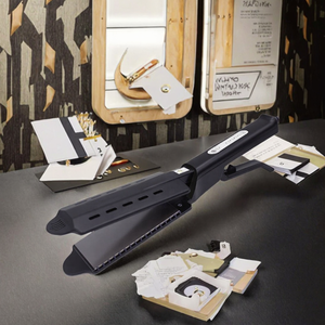 Panneau élargi 2 en 1 droit bouclé Salon multi-fonction fer à lisser fer plat Portable <span class=keywords><strong>professionnel</strong></span> meilleur fer plat à vapeur - Product Image 1