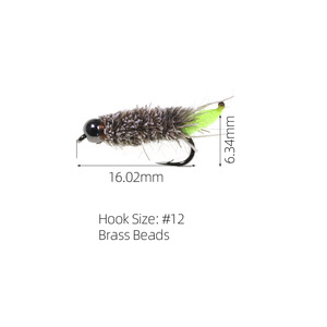 Amo da Pesca a Mosca in Acciaio ad Alto Tenore di Carbonio, Esche Artificiali Dure per Caddis, Jig, Ninfa, Mosche da Pesca Bioniche a Forma di Insetto - Product Image 2