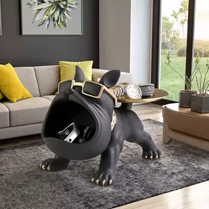 Bán Buôn Pháp Bulldog Nhựa Thủ Công Mỹ Nghệ Tượng Khay Chìa Khóa Người Giữ Đồ Trang Sức Động Vật Mô Hình Trang Trí Nội Thất Bức Tượng OEM/ODM Có Sẵn - Product Image 5