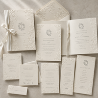 Carte de mariage personnalisée de luxe en typographie, invitations de mariage haut de gamme, carte postale textée en relief, carte de menu