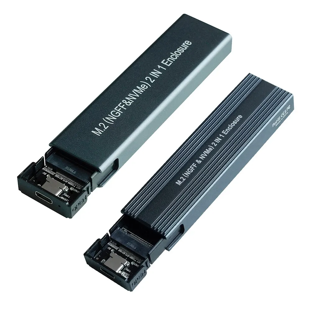 SSD M.2 NVME to USB 3.1 Adapter PCIE NGFF SATA Dual Protocol USB3.0 Enclosure B Key/B+M Key/M Key 2230/2242/2260/2280