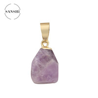 Nouvelle Arrivée Gouttelettes D'eau Style Pierre Naturelle Pendentif Pierres Précieuses Pendentifs Pendentif en Pierres Précieuses De Quartz