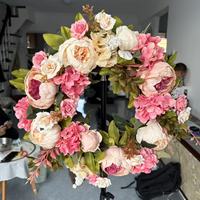 Guirlande artificielle en soie de pivoine, ornement suspendu, décoration de porte de mariage / arche florale et décoration de salon