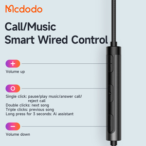 Casque Mcdodo 480 fonctionne directement HD fonction d'appel sonore éclairage <span class=keywords><strong>filaire</strong></span> écouteurs stéréo écouteur avec boîte pour <span class=keywords><strong>Iphone</strong></span> <span class=keywords><strong>13</strong></span> 12 - Product Image 4