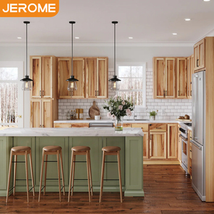 Design personalizzato pronto per il montaggio Shaker Cabinetry casa armadio Set rustico Hickory legno massiccio Hickory armadi da cucina - Product Image 1