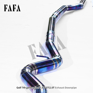 Pour <span class=keywords><strong>Golf</strong></span> <span class=keywords><strong>7</strong></span> <span class=keywords><strong>7</strong></span>.5 8 <span class=keywords><strong>GTi</strong></span> 2.0T système d'échappement en titane dans la section du milieu et de la queue vanne électrique chat arrière tuyau d'échappement silencieux - Product Image 5