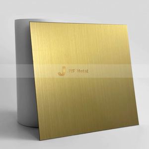 Plaque en acier inoxydable 304 EX685 PVD couleur or finition brossée 0,5-0,8 mm pour décoration intérieure, norme JIS, pliage, soudage, découpe - Product Image 3