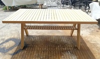 Luxe jardin extérieur en bois de teck table rectangle en bois table à manger