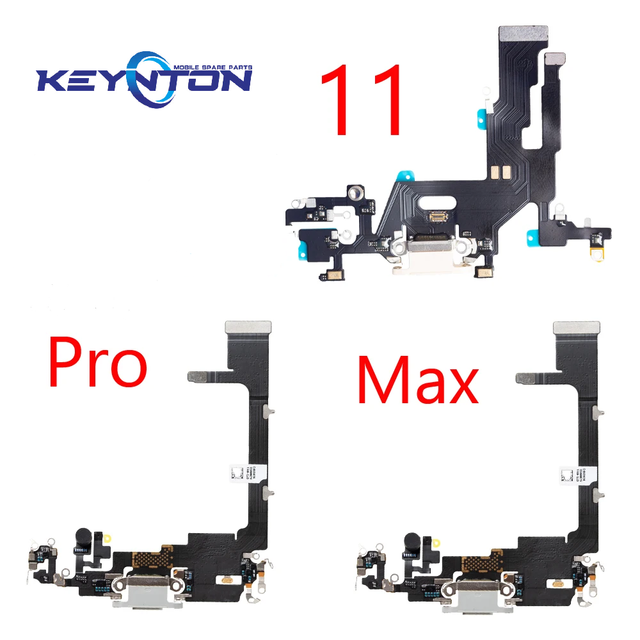 USB Charger Port Flex Cable for iPhone 11 11pro Max Dock Charging Connector With Microphone IC Replacement