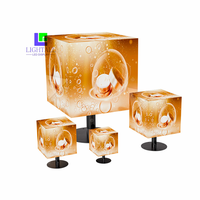 Schermo Pubblicitario a Cubo P3 384x384x384mm, Display a 4 Lati, Insegne LED Programmabili, Display a Cubo LED Creativo