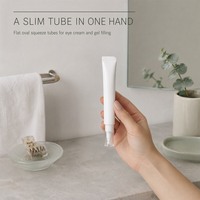 Tube de crème pour les yeux 20ml Grammes Tube souple de crème pour les yeux Tube de compression en plastique PE vide Testeur de petite taille avec applicateur pour lotion sérique