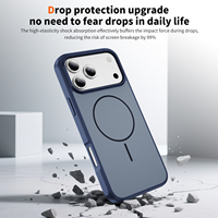 Coque de téléphone antichoc magnétique sans fil de luxe minimaliste avec grande fenêtre pour iPhone 18 17 Pro Max, étui fin
