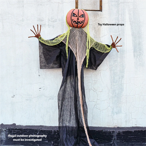 Ghost Gigante Luminoso da Appendere da 3M con Suono e Controllo Vocale, Decorazione di Halloween a Tema Casa Infestata, Luce Colorata a Forma di <span class=keywords><strong>Zucca</strong></span> - Product Image 4