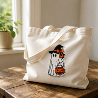 Fournisseur d'usine : Nouveaux motifs de Noël et d'Halloween – Adorables fantômes brodés thermocollants, appliques à repasser, livraison rapide