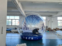 Tente bulle gonflable transparente en PVC, globe à neige, tente événementielle, impression personnalisée, affichage publicitaire extérieur
