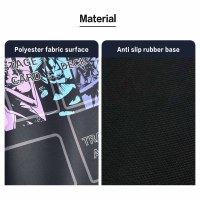 Maßgefertigte Gummi-Beheizte Spielmatte für Kartenspiele Standard Tastatur-Mauspad mit Einfassung Gaming Anime