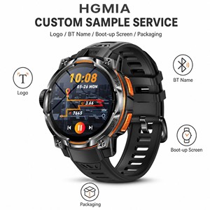 <span class=keywords><strong>Montre</strong></span> connectée GPS HGMIA pour l'extérieur, étanche IPX8, avec boussole, baromètre, altimètre, écran TFT rond, tracker de fitness unisexe - Product Image 1