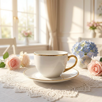 Tasse à thé en céramique personnalisée avec soucoupe, tasse à expresso Phnom Penh, tasse à lait pour le petit-déjeuner, vente en gros, idéale pour un usage domestique