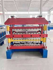 Layers Former for Color Coil Hot Selling Automatic Cutting Three Layer Corrugated Steel Roofing <b>Sheet</b> Roll Forming Machine - Product Image 4