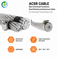 Penawaran Pabrik Konduktor Aluminium Standar ACSR AAC AAAC AWG BS ASTM, Konduktor Paduan Aluminium, Konduktor Daya Tegangan H&L