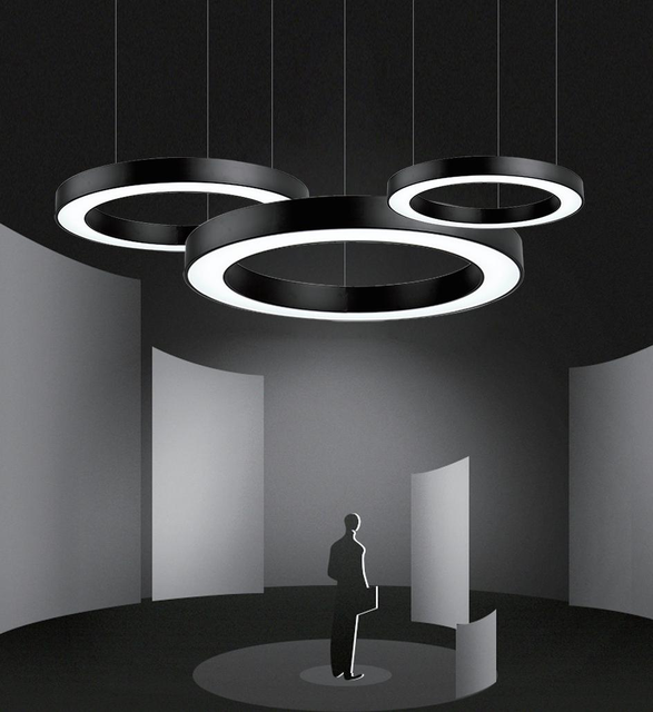 Smart Circle Pendant Light with DALI 0-10V Zigbee Tuya WiFi 2.4G Bluetooth | Dimmable LED Round Lamp for Modern Projects