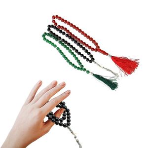 12mm 33 Muslim Crystal Rosary Beads Gift Islamic Tassel Bracelet Prayer Beads for Ramadan - Product Image 1