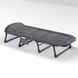 Sofá <span class=keywords><strong>Cama</strong></span> Plegable Reclinable Multifuncional de <span class=keywords><strong>Diseño</strong></span> Moderno, <span class=keywords><strong>Cama</strong></span> Individual de Playa con Cojín para Uso en Exteriores, Estructura de Metal - Product Image 2
