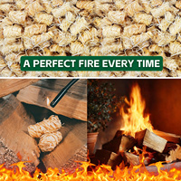 Allume-feu en laine de bois 2x5cm, rouleau naturel de préparation pour le feu, disponible pour le camping, le barbecue et le foyer