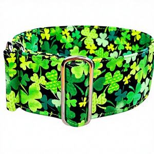 ปลอกคอสุนัขสีเขียวผ้าแชมร็อก - Product Image 1